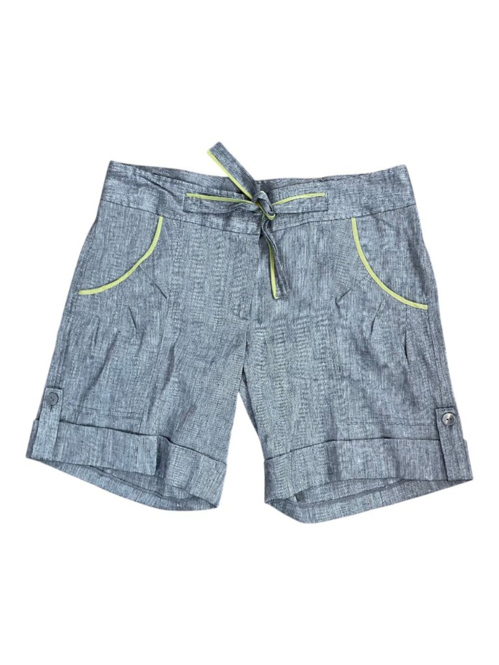Gray Shorts Linen Blend Chino Erica Davies (6)